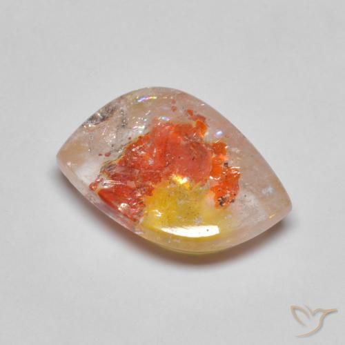 Многоцветный Кварц с марказитом Камень - 6ct Кабошон (ID: 585858)