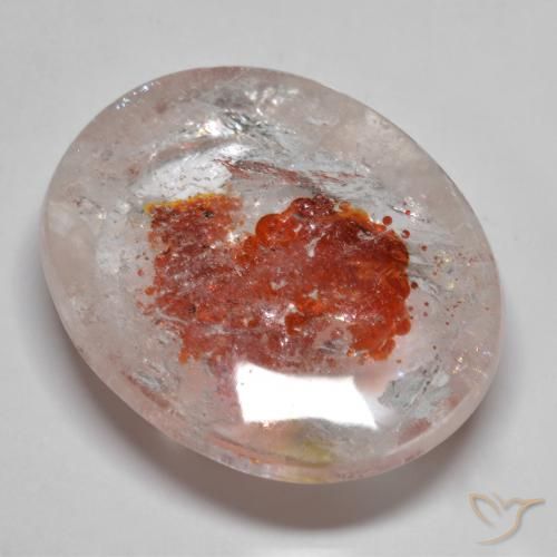 44.02 ct Multicolor Quartz With Marcasite Stone, Natural Quartz With Marcasite in Oval Cabochon Shape for Sale
