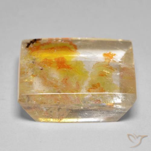 Quartz With Marcasite Gemstone in 17.5 x 17.4 mm Size for Sale, Quartz With Marcasite Stone in Golden Yellow Color