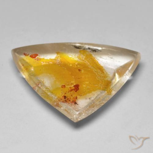 Quartz With Marcasite Gemstone in 26.7 x 23.1 mm Size for Sale, Quartz With Marcasite Stone in Golden Yellow Color