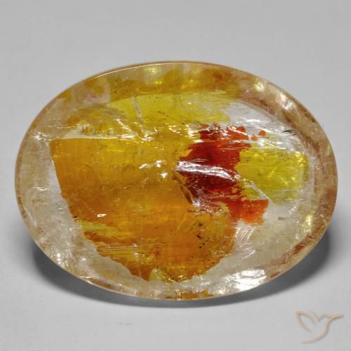 37.40 ct Multicolor Quartz With Marcasite Stone, Natural Quartz With Marcasite in Oval Cabochon Shape for Sale