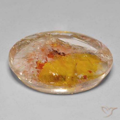 Quartz With Marcasite Gemstone in 31.4 x 22.9 mm Size for Sale, Quartz With Marcasite Stone in Multicolor Color