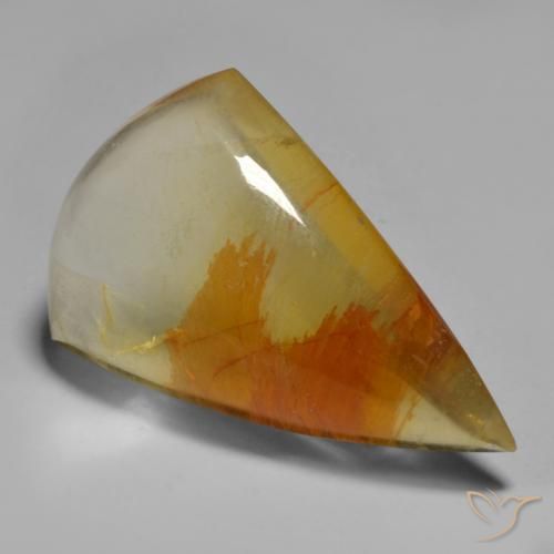 44.10 ct Multicolor Quartz With Marcasite Stone, Natural Quartz With Marcasite in Fancy Cabochon Shape for Sale