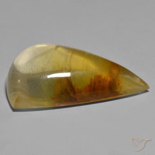 Quartz With Marcasite Gemstone in 35.1 x 23.7 mm Size for Sale, Quartz With Marcasite Stone in Multicolor Color