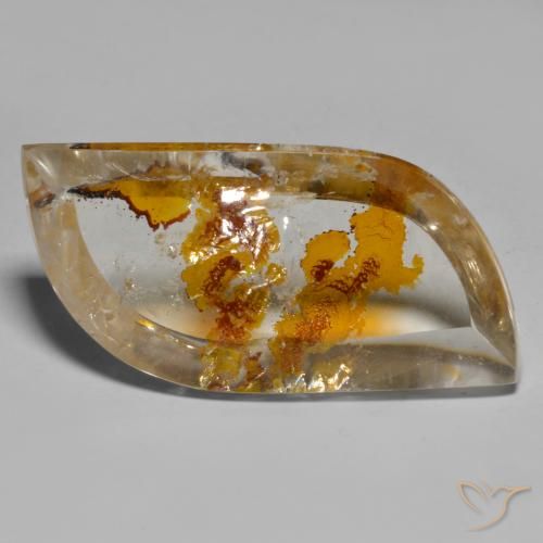 33.96 ct Multicolor Quartz With Marcasite Stone, Natural Quartz With Marcasite in Fancy Cabochon Shape for Sale