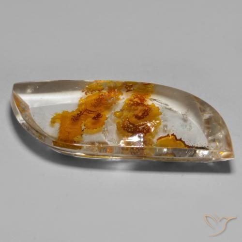 Quartz With Marcasite Gemstone in 28.5 x 17.9 mm Size for Sale, Quartz With Marcasite Stone in Multicolor Color