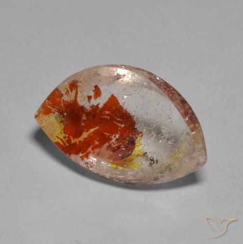 6.92ct Natural Multicolor Quartz With Marcasite, Fancy, Transparent