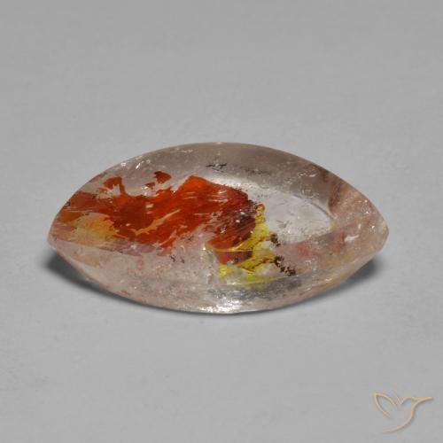 Quartz With Marcasite Gemstone in 17.5 x 10.8 mm Size for Sale, Quartz With Marcasite Stone in Multicolor Color