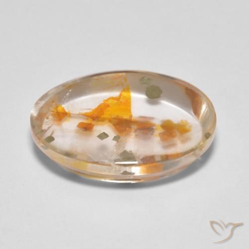 Quartz With Marcasite Gemstone in 18 x 13 mm (calibrated) Size for Sale, Quartz With Marcasite Stone in Multicolor Color