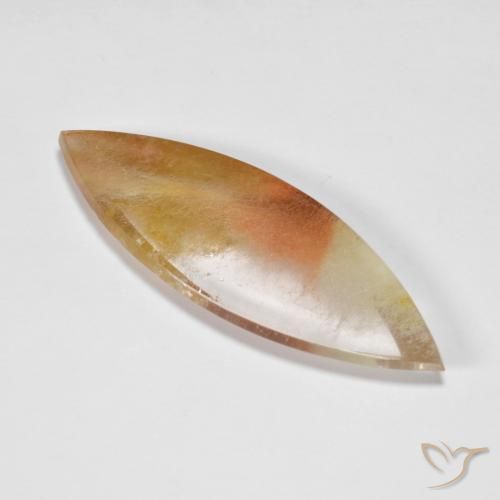 33.18 ct Multicolor Quartz With Marcasite Stone, Natural Quartz With Marcasite in Marquise Cabochon Shape for Sale