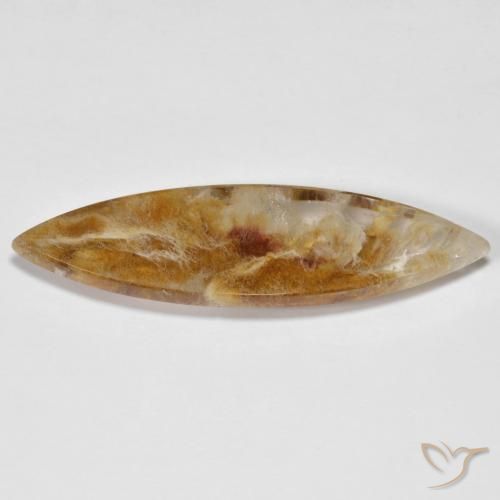 19.87ct Natural Multicolor Quartz With Marcasite, Marquise, Translucent