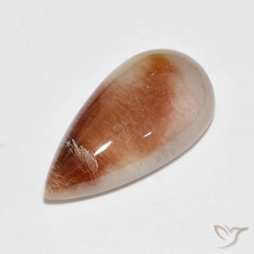 10.35 ct Pear Quartz With Marcasite, 21.1 x 11 mm From Brazil, Photo A