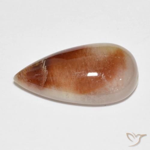 10.35 ct Multicolor Quartz With Marcasite Stone, Natural Quartz With Marcasite in Pear Cabochon Shape for Sale