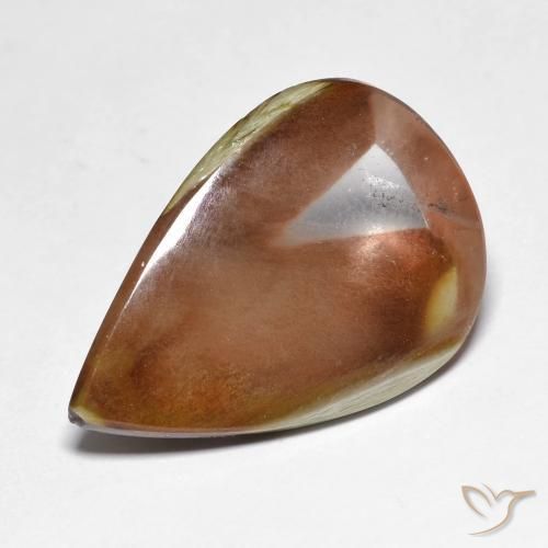 13.75 ct Multicolor Quartz With Marcasite Stone, Natural Quartz With Marcasite in Pear Cabochon Shape for Sale
