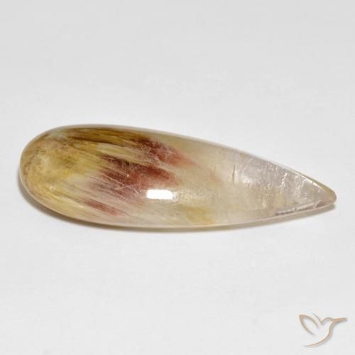 Quartz With Marcasite Gemstone in 32.6 x 13.7 mm Size for Sale, Quartz With Marcasite Stone in Multicolor Color