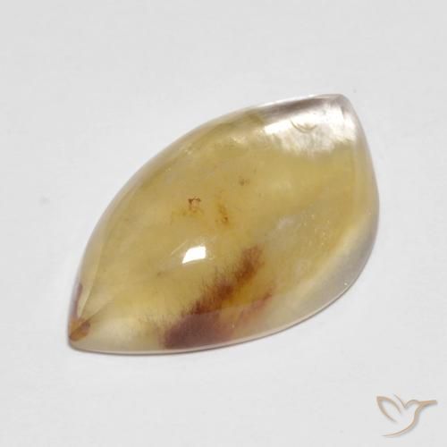 15.66 ct Multicolor Quartz With Marcasite Stone, Natural Quartz With Marcasite in Fancy Cabochon Shape for Sale