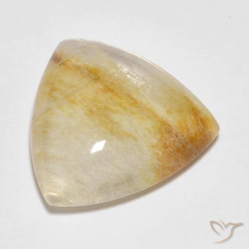 13.16 ct Multicolor Quartz With Marcasite Stone, Natural Quartz With Marcasite in Trillion Cabochon Shape for Sale