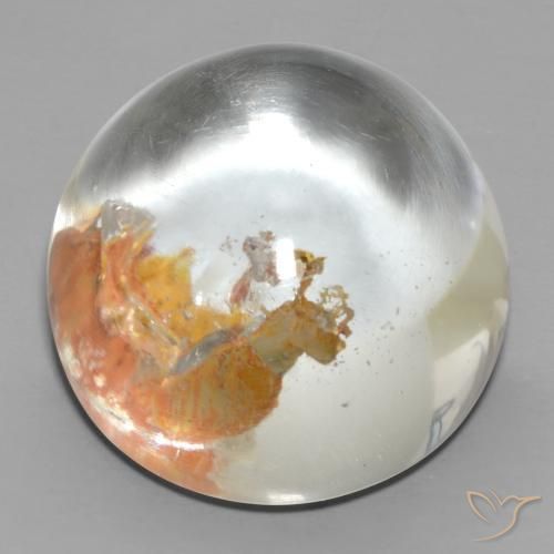 75.1 ct Round Quartz With Marcasite, 22.5 mm From Brazil, Photo A