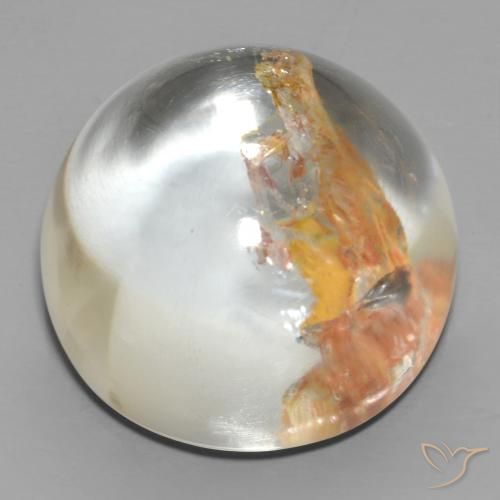 75.10 ct Multicolor Quartz With Marcasite Stone, Natural Quartz With Marcasite in Round Cabochon Shape for Sale