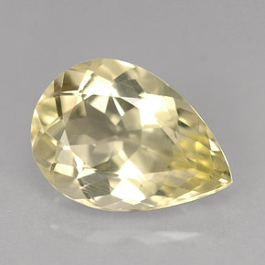 3.36 ct Yellow Quartz Gemstone, Quartz Gem in Pear Facet Shape for Sale.