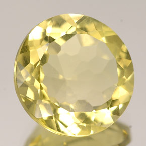 5.16 ct Yellow Quartz Stone, Natural Quartz in Round Facet Shape for Sale