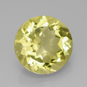 5.28 ct Yellow Quartz Stone, Natural Quartz in Round Facet Shape for Sale