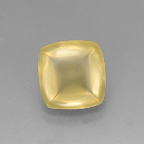 8.40 ct Yellow Quartz Stone, Natural Quartz in Cushion Cabochon Shape for Sale