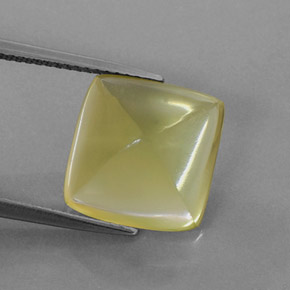 7.60 ct Yellow Quartz Gemstone, Quartz Gem in Cushion Cabochon Shape for Sale.
