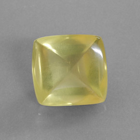 7.60 ct Yellow Quartz Stone, Natural Quartz in Cushion Cabochon Shape for Sale