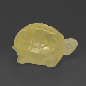 26.98 ct Yellow Quartz Stone, Natural Quartz in Carved Turtle Shape for Sale