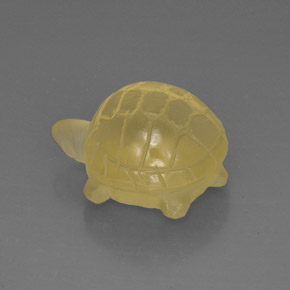 28.53 ct Yellow Quartz Stone, Natural Quartz in Carved Turtle Shape for Sale