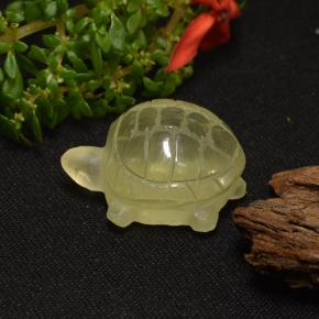 Amarillo pálido Cuarzo Gema - 24ct Tallada en Forma de Tortuga (ID: 239516)