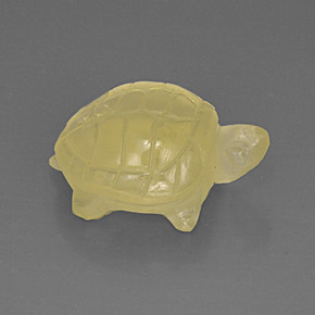 19.94 ct Yellow Quartz Gemstone, Quartz Gem in Carved Turtle Shape for Sale.