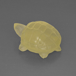 19.94 ct Yellow Quartz Stone, Natural Quartz in Carved Turtle Shape for Sale