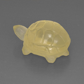 18.65 ct Yellow Quartz Stone, Natural Quartz in Carved Hippopotamus Shape for Sale