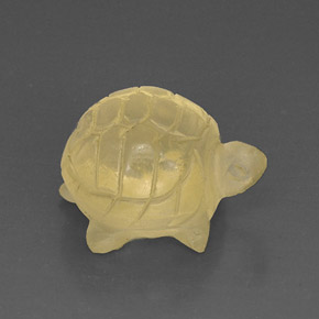 17.80 ct Yellow Quartz Gemstone, Quartz Gem in Carved Turtle Shape for Sale.