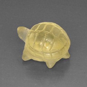 17.80 ct Yellow Quartz Stone, Natural Quartz in Carved Turtle Shape for Sale
