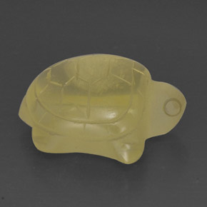 24.91 ct Yellow Quartz Gemstone, Quartz Gem in Carved Hippopotamus Shape for Sale.
