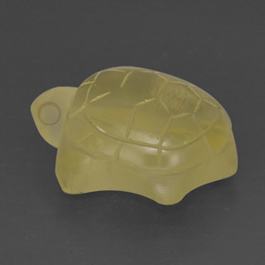24.91 ct Yellow Quartz Stone, Natural Quartz in Carved Hippopotamus Shape for Sale