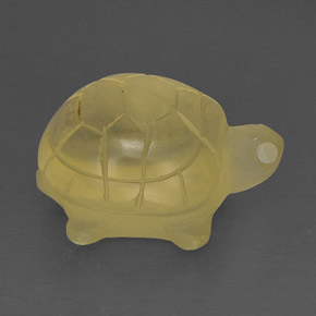 25.06 ct Yellow Quartz Gemstone, Quartz Gem in Carved Turtle Shape for Sale.