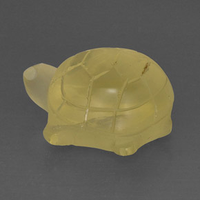 25.06 ct Yellow Quartz Stone, Natural Quartz in Carved Turtle Shape for Sale