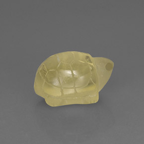 18.11 ct Yellow Quartz Stone, Natural Quartz in Carved Turtle Shape for Sale