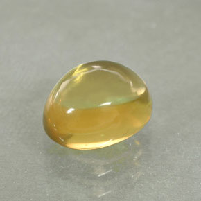 1.61 ct Yellow Quartz Gemstone, Quartz Gem in Oval Cabochon Shape for Sale.
