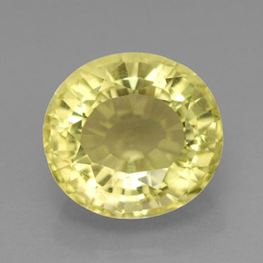 5.96 ct Yellow Quartz Gemstone, Quartz Gem in Oval Facet Shape for Sale.