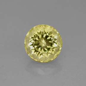 2.22 ct Yellow Quartz Gemstone, Quartz Gem in Round Facet Shape for Sale.