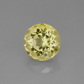 2.22 ct Yellow Quartz Stone, Natural Quartz in Round Facet Shape for Sale