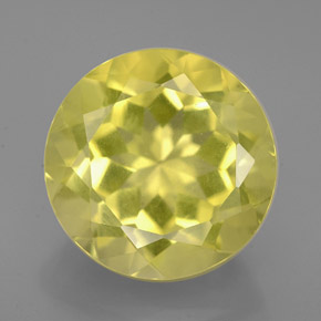 5.83 ct Yellow Quartz Gemstone, Quartz Gem in Round Facet Shape for Sale.