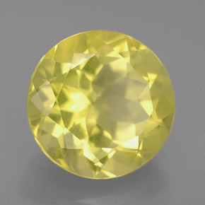 5.83 ct Yellow Quartz Stone, Natural Quartz in Round Facet Shape for Sale
