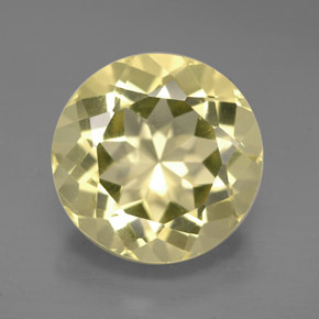 5.62 ct Yellow Quartz Gemstone, Quartz Gem in Round Facet Shape for Sale.