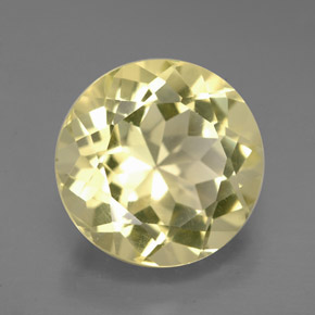 5.62 ct Yellow Quartz Stone, Natural Quartz in Round Facet Shape for Sale